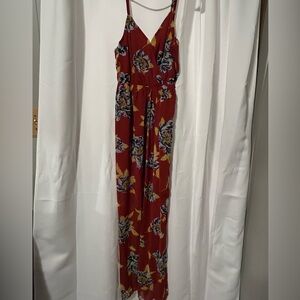 Floral Red Maxi Dress